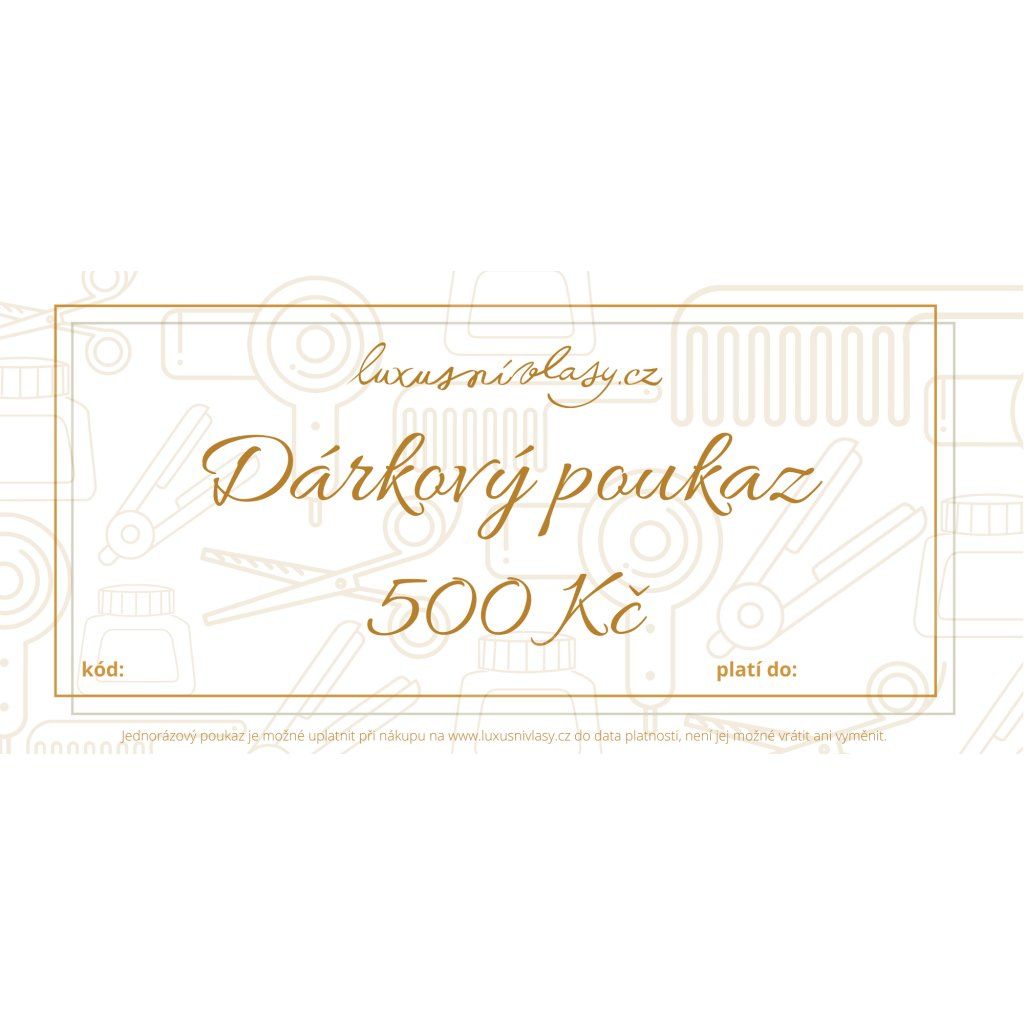 Dárkový poukaz LUXUSNÍVLASY.CZ