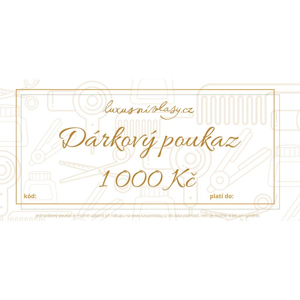 Dárkový poukaz LUXUSNÍVLASY.CZ