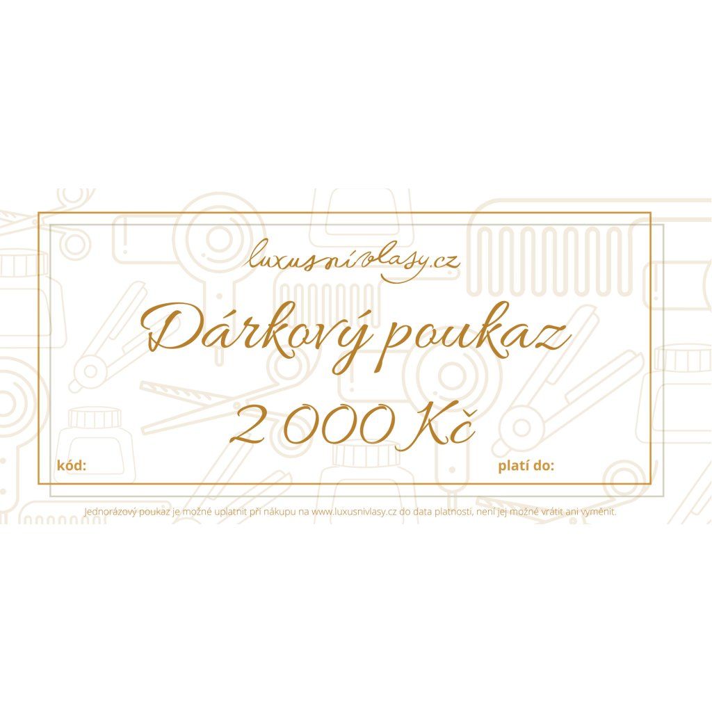 Dárkový poukaz LUXUSNÍVLASY.CZ