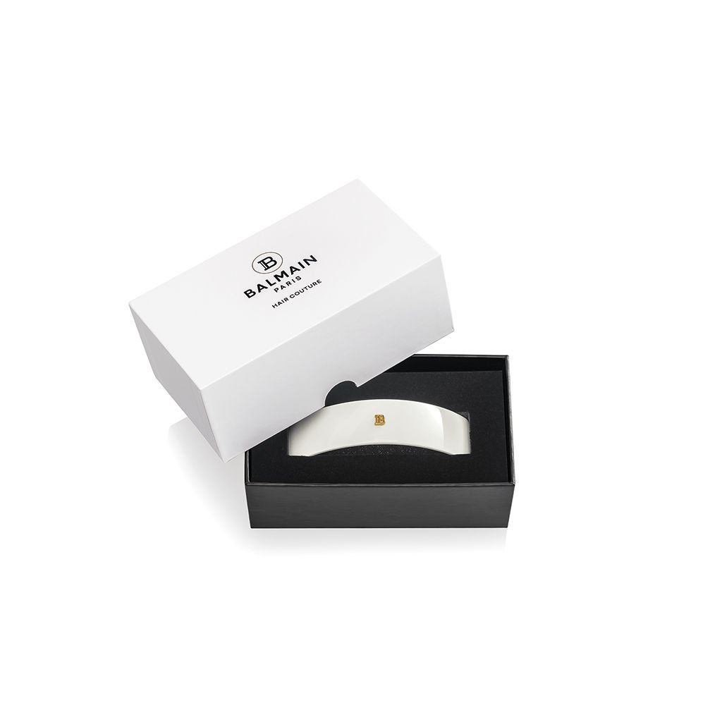 Balmain Barrette Pour Cheveux Large White