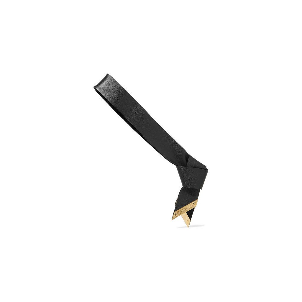 Balmain Genuine Leather Headband Black
