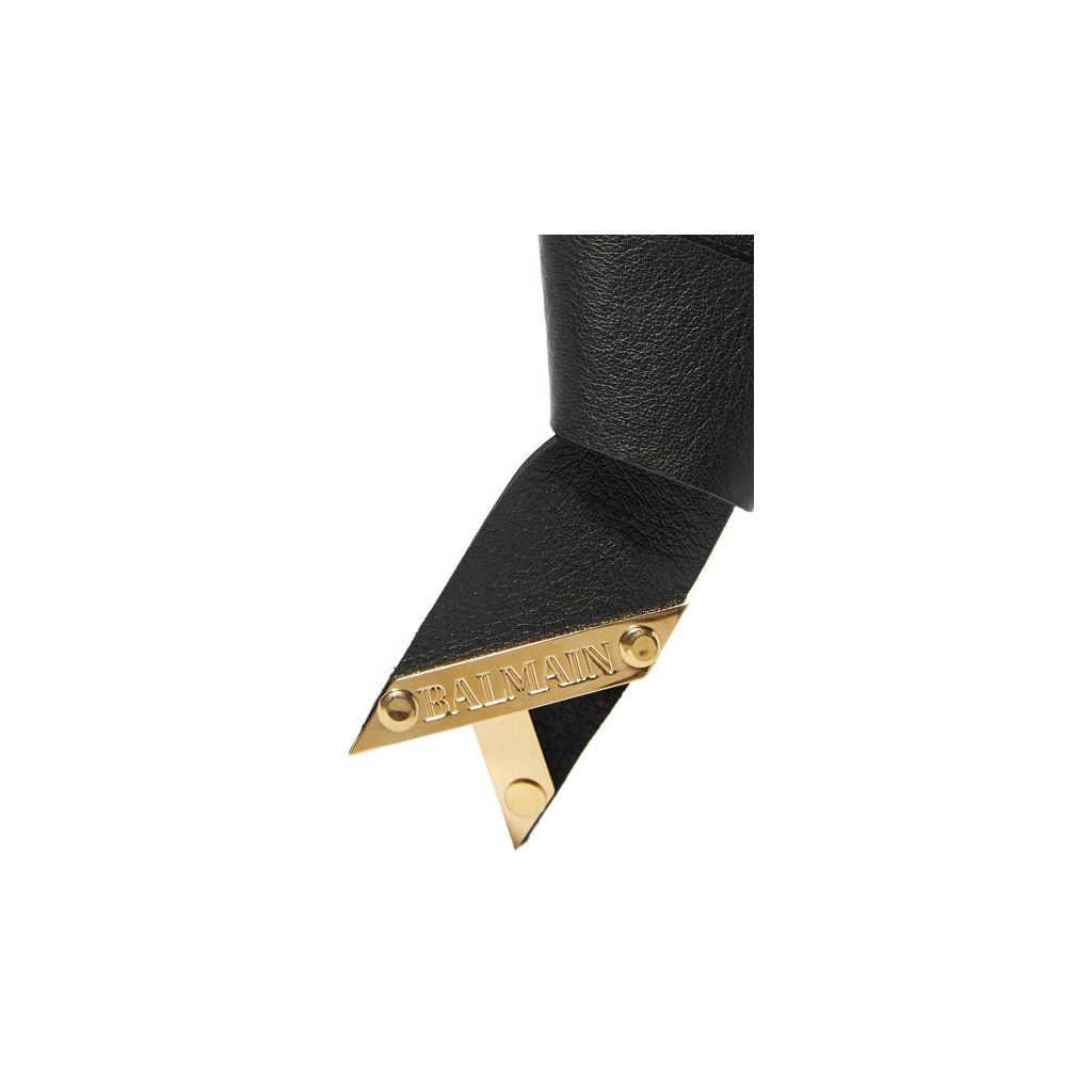 Balmain Genuine Leather Headband Black
