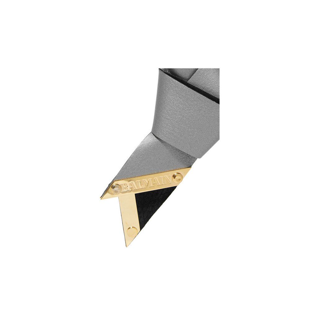 Balmain Genuine Leather Headband Silver