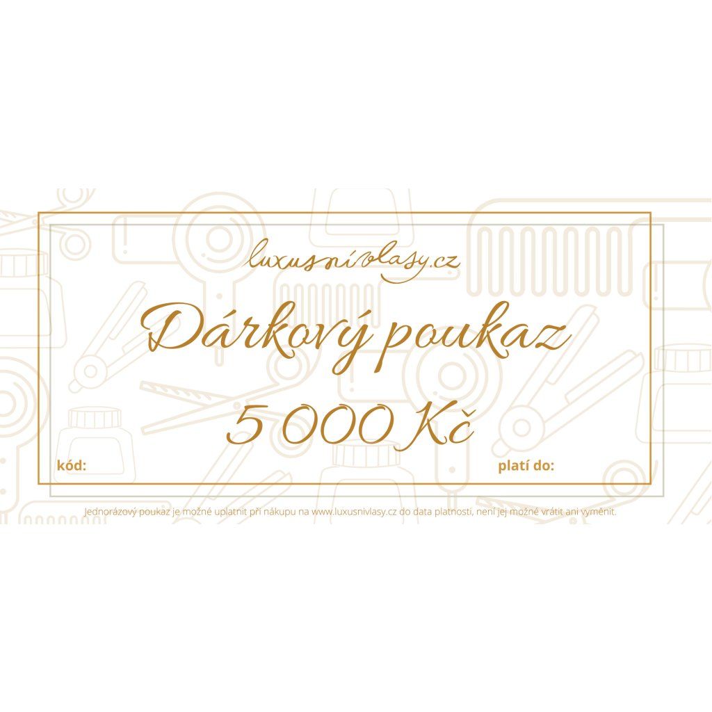 Dárkový poukaz LUXUSNÍVLASY.CZ