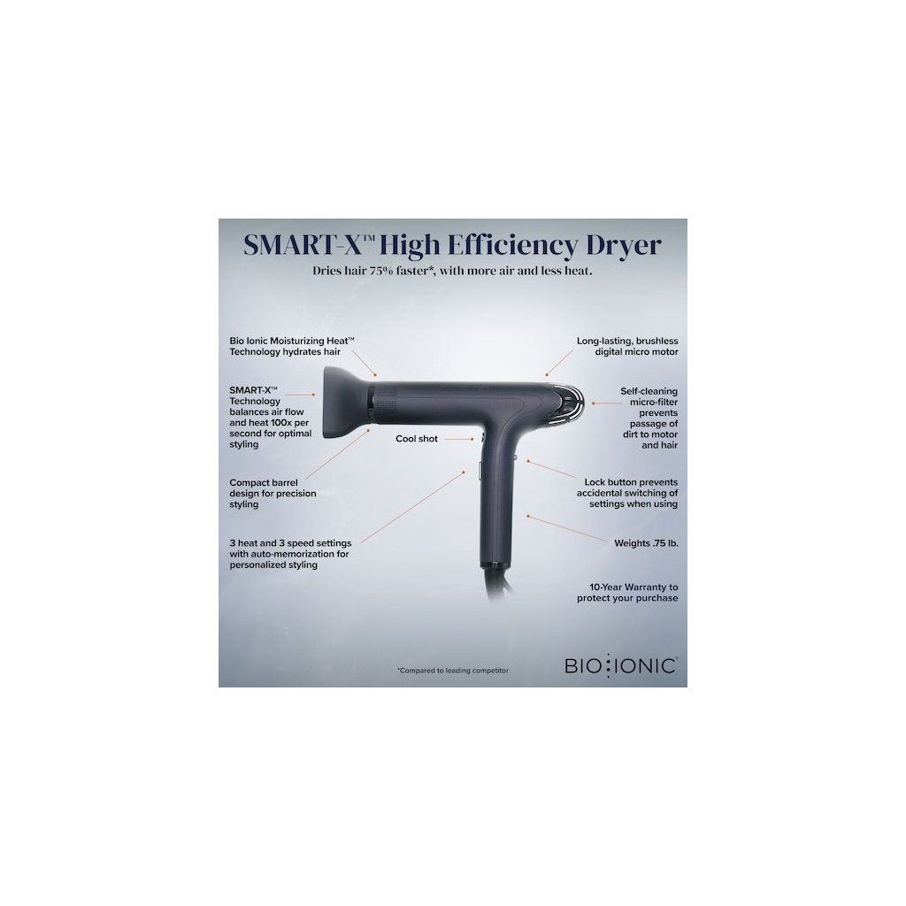 Bio Ionic SMART-X™ High Efficiency Dryer Black