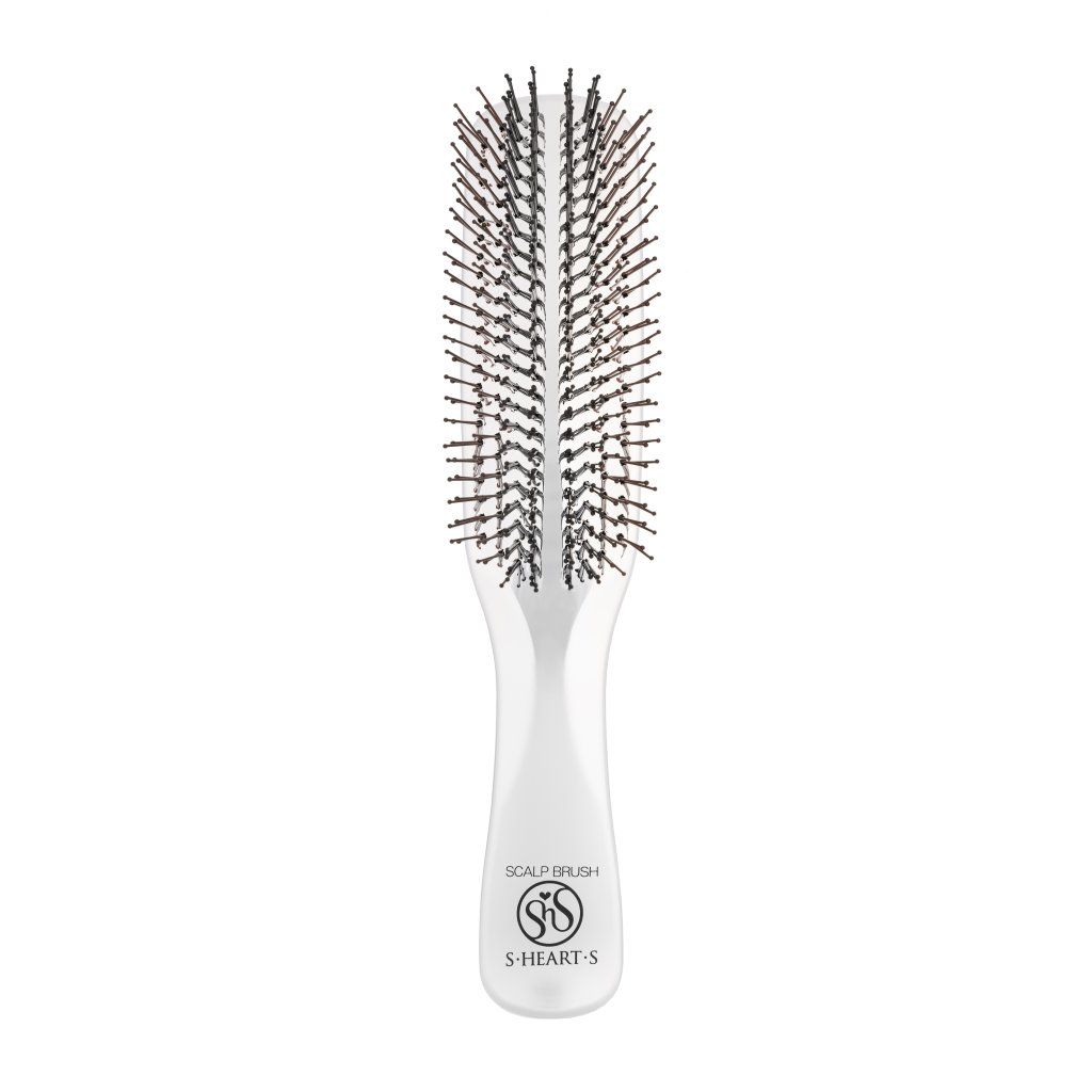 S.Heart.S Scalp Brush Plus Professional Long Silver