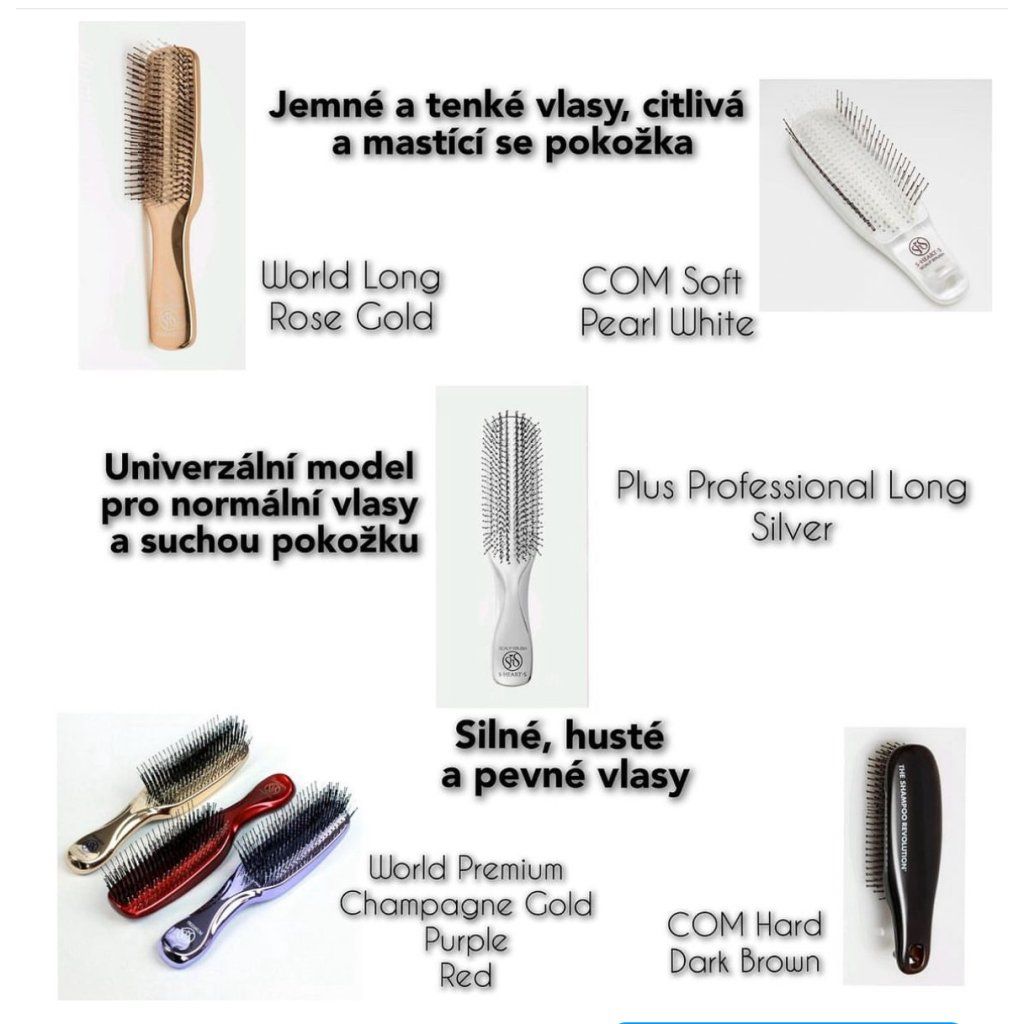 S.Heart.S Scalp Brush World Long Champagne Gold