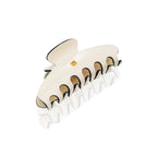 Balmain Cellulose Acetate Pince à Cheveux Large White/Black