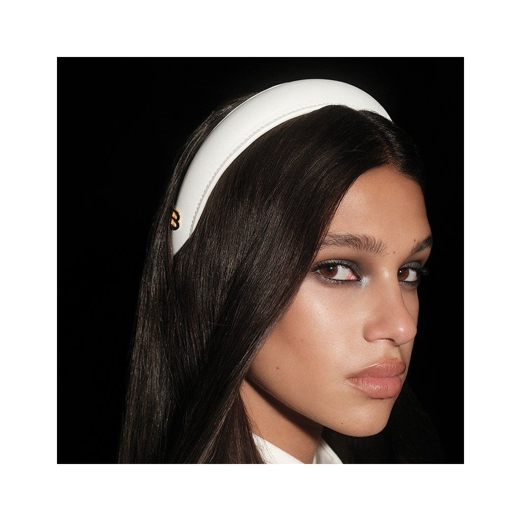 Balmain Legacy Leather Puffed Headband