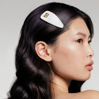 Balmain Printemps Leather Snap Hair Clip LImited Edition bílá Napa kůže