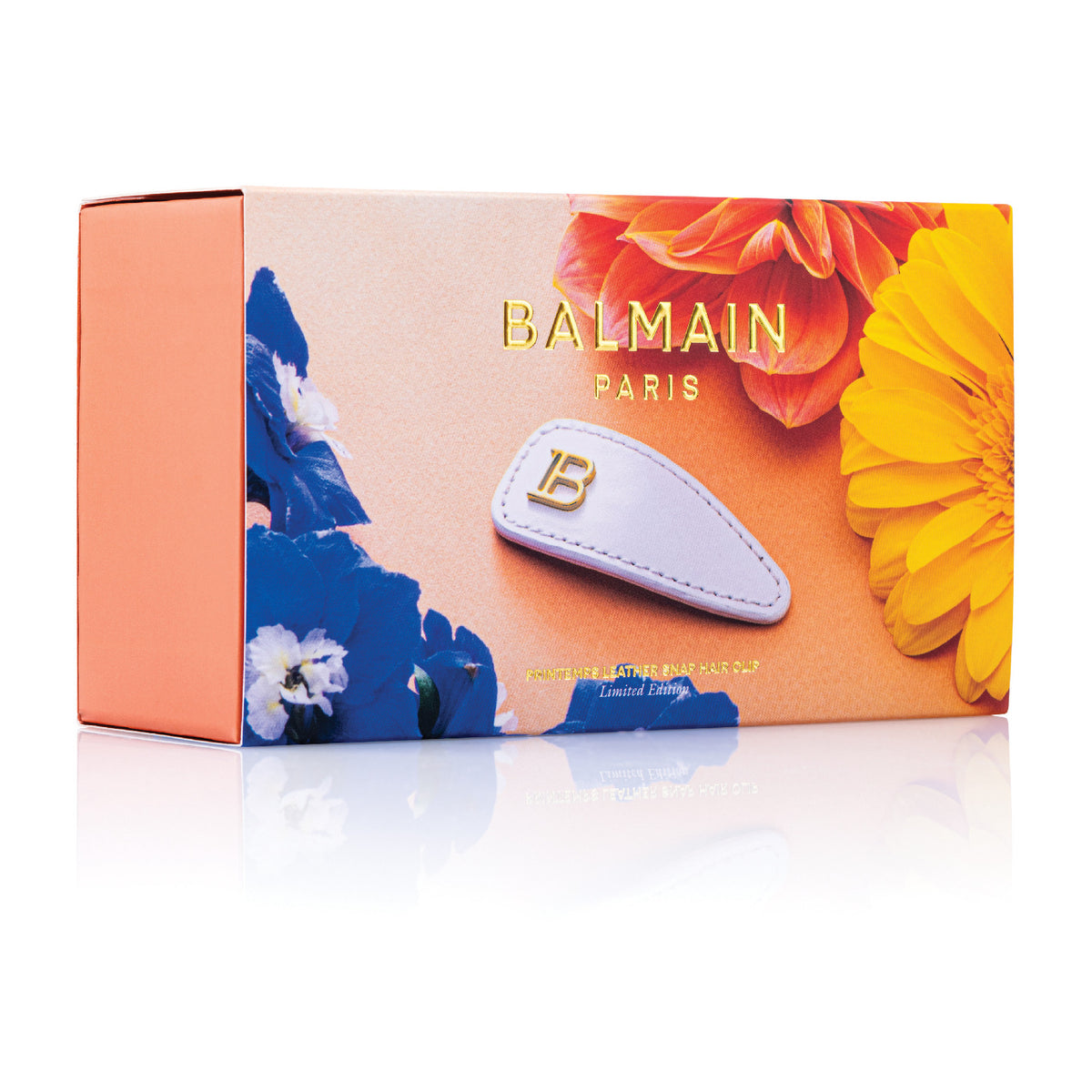 Balmain Printemps Leather Snap Hair Clip LImited Edition bílá Napa kůže