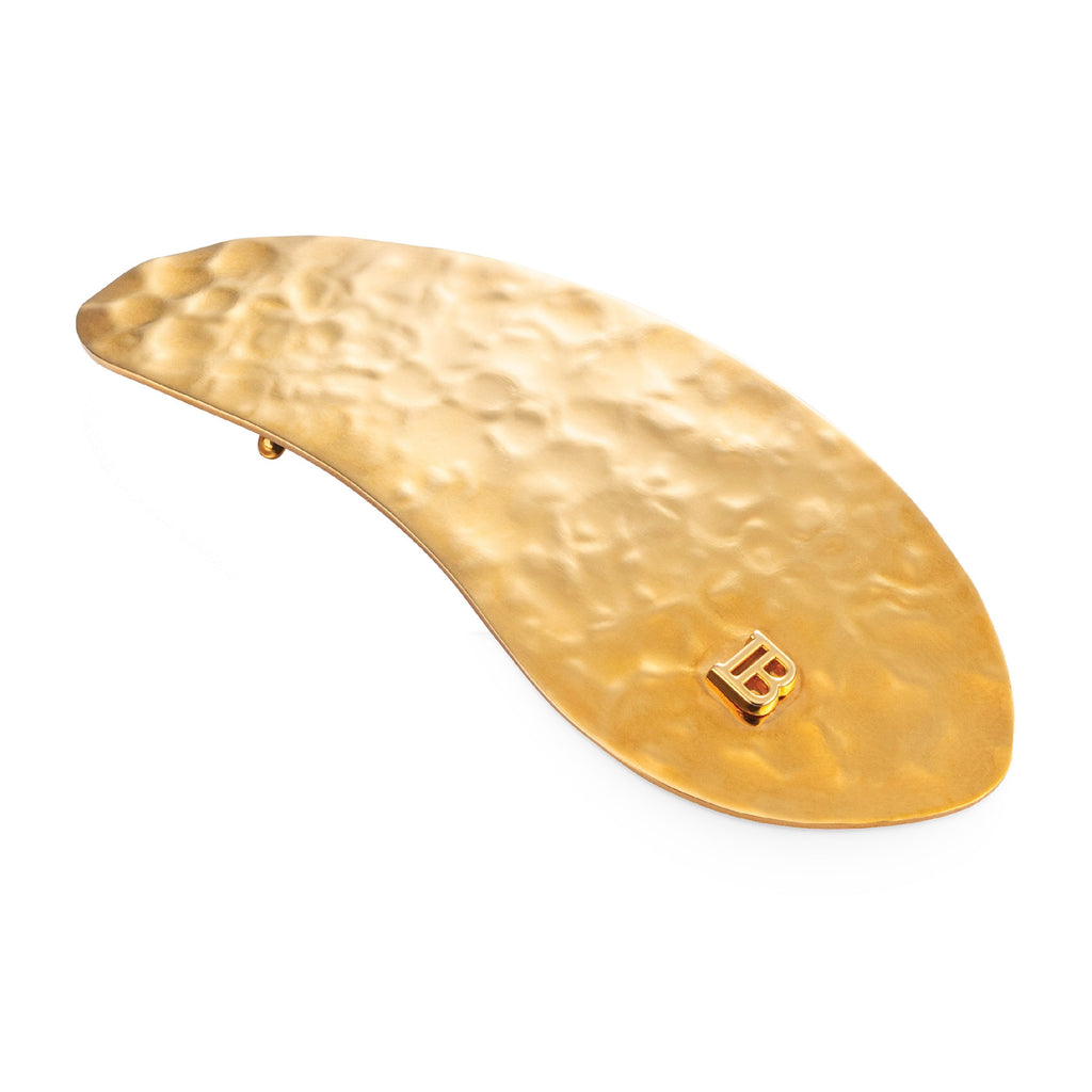 Balmain Printemps Leaf Barrette Pour Cheveux Limited Edition 18karátové zlato