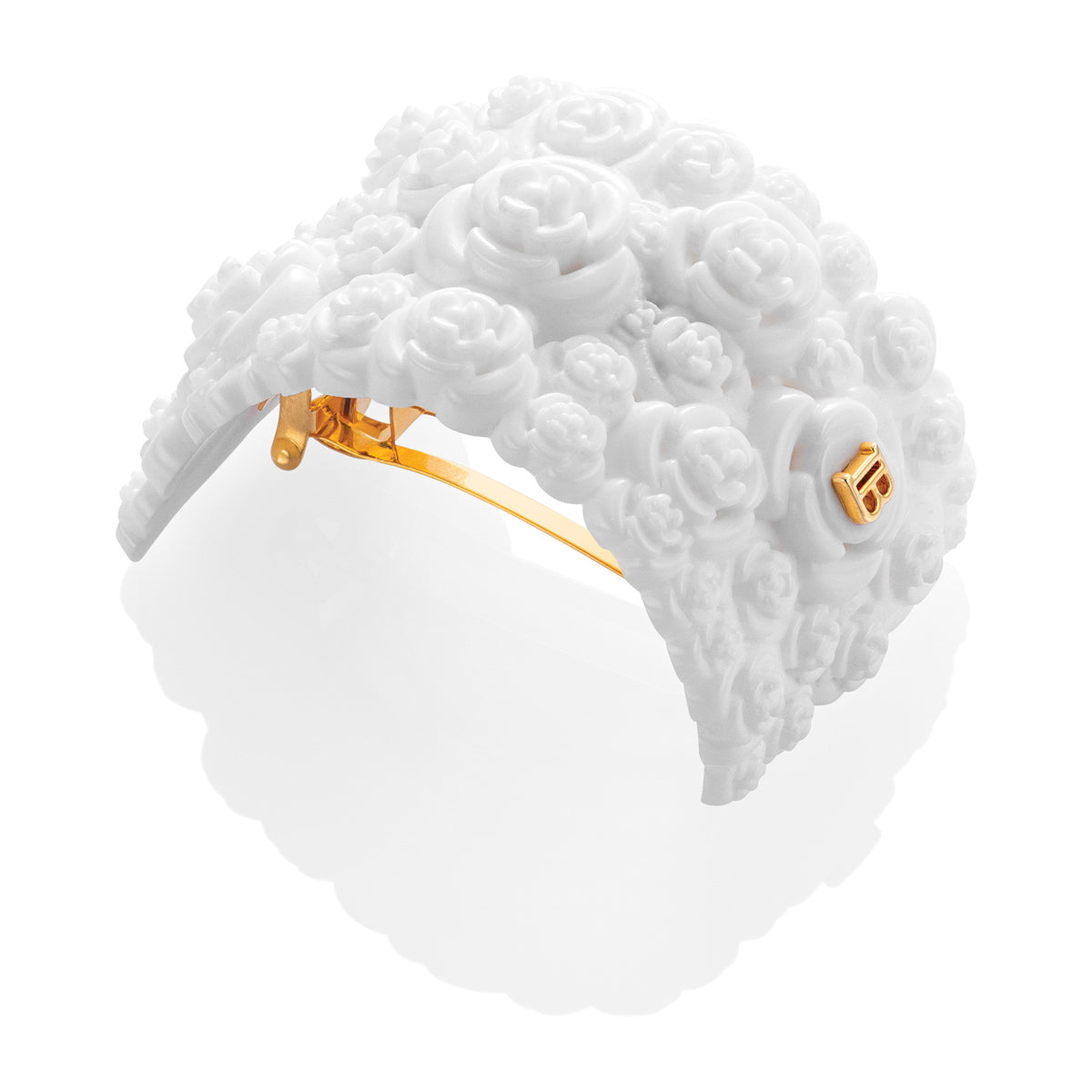 Balmain Printemps Floral Ponytail Clip Limited Edition White