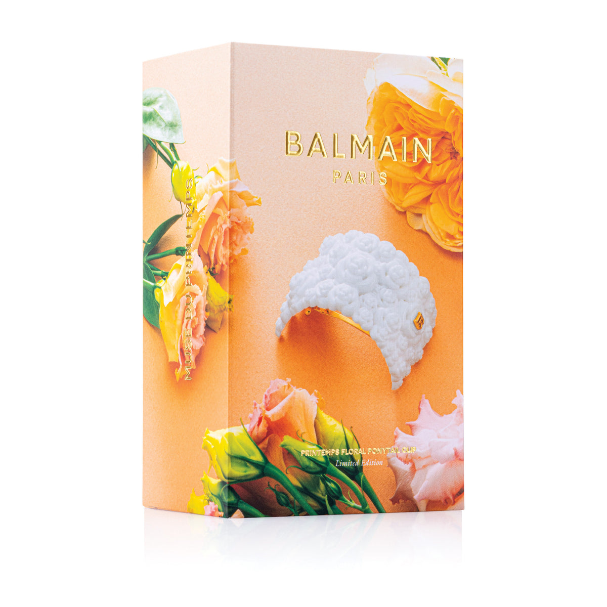 Balmain Printemps Floral Ponytail Clip Limited Edition White