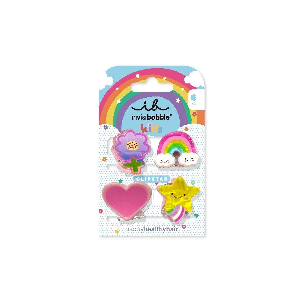 Invisibobble® Clipstar Kids Happy World 4 ks