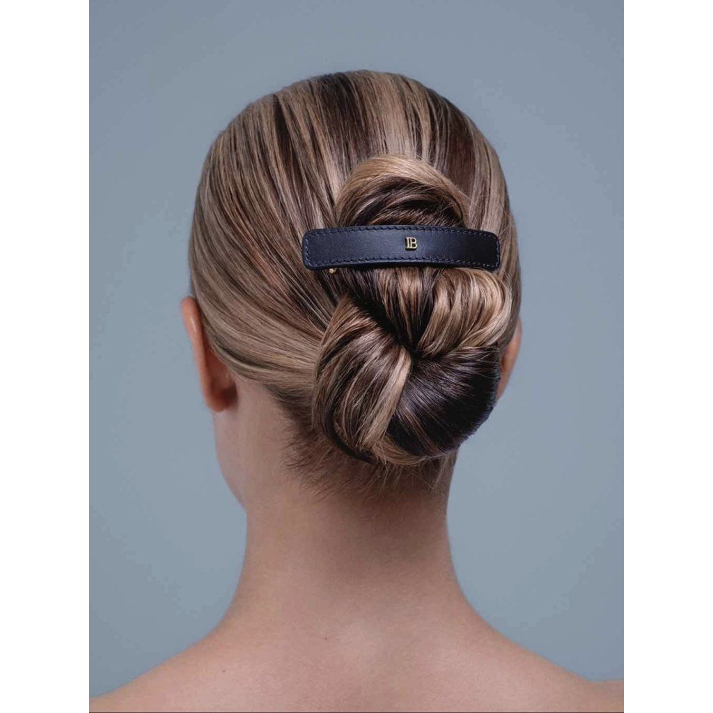 Balmain Leather Barrette Limited Edition 2025/26 Cosmic Sapphire