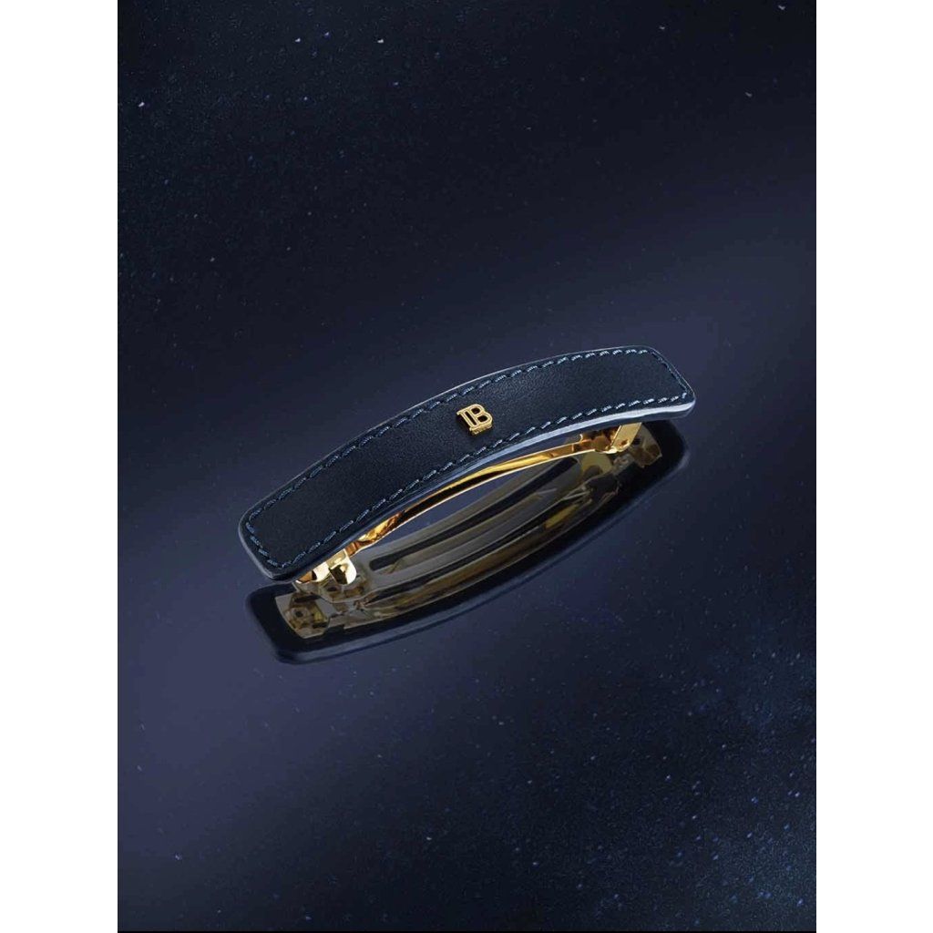 Balmain Leather Barrette Limited Edition 2025/26 Cosmic Sapphire