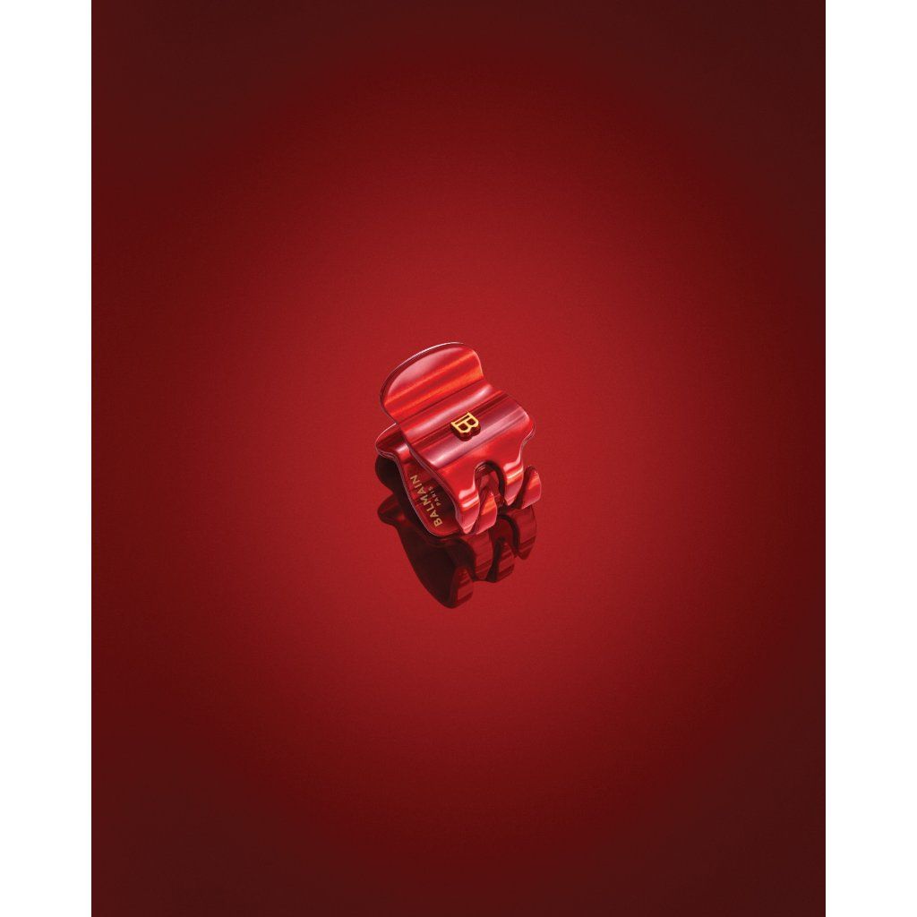Balmain Cellulose Acetate Pince à Cheveux Small Red