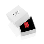 Balmain Cellulose Acetate Pince à Cheveux Small Red