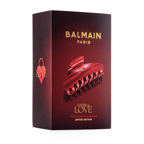 Balmain Cellulose Acetate Pince à Cheveux Medium Red