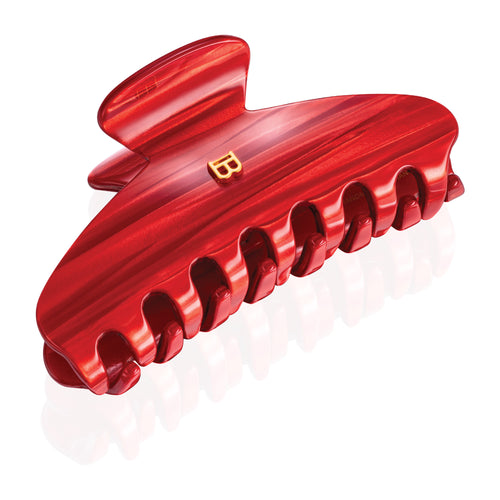 Balmain Cellulose Acetate Pince à Cheveux Medium Red
