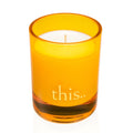 this.. IS CANDLE LIGHT Amber Color - ROZBALENO 250 ml