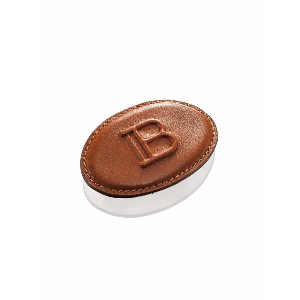 Balmain Allure Brown Leather Barrette, kožená spona Limited Edition 2026